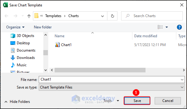 save chart style in excel