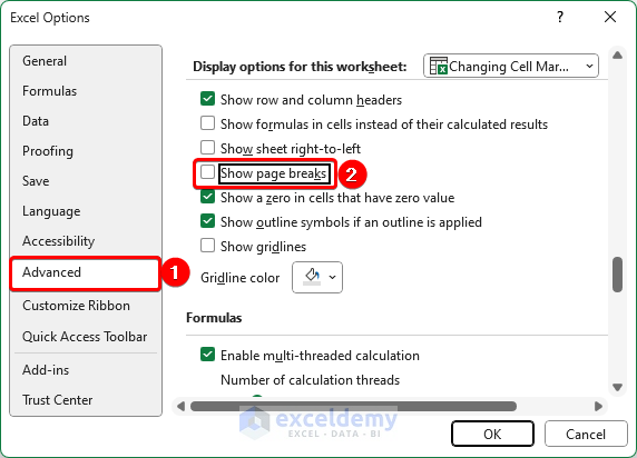 Removing Page Margins in Excel
