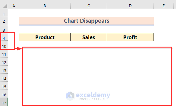 Excel Chart Disappears When Data Is Hidden