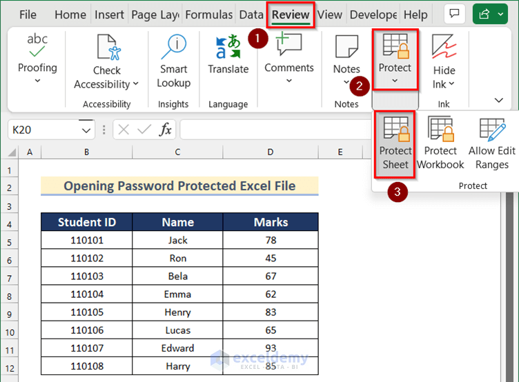 How to Protect Excel Worksheet