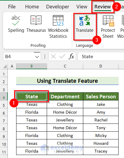 Translate Excel File from English to Gujarati Using Translate Feature