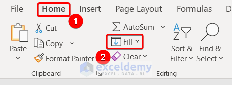 Selecting Fill From Home