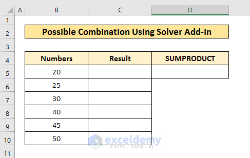 Sum all Possible Combinations