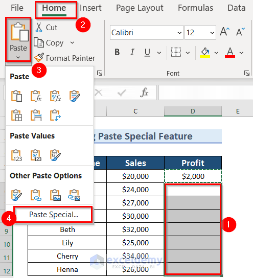 Use of Paste Special Option as Excel not Copying Formulas only Values