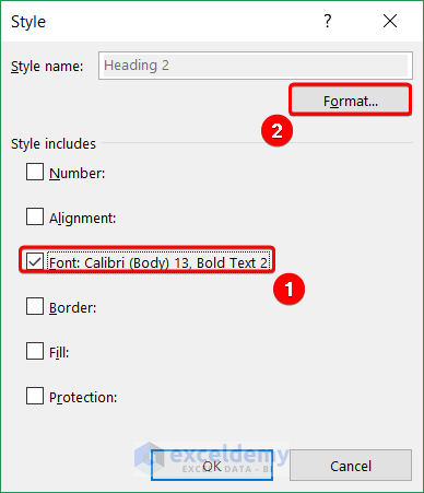 Selecting Font Only