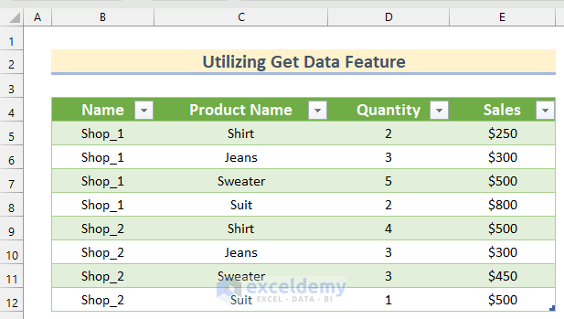 Create A Table In Excel How to Create Table from Multiple Sheets in Excel (4 Easy Ways)