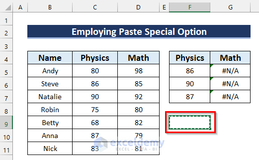 Employ Paste Special Option When Vlookup is Not Returning Correct Value