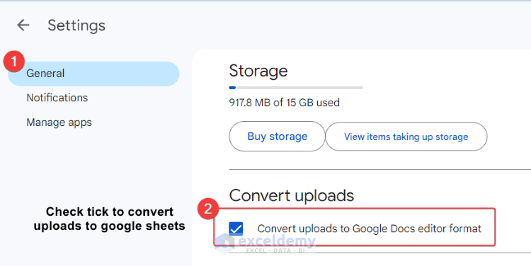 4-Convert uploads to Google Docs editor format