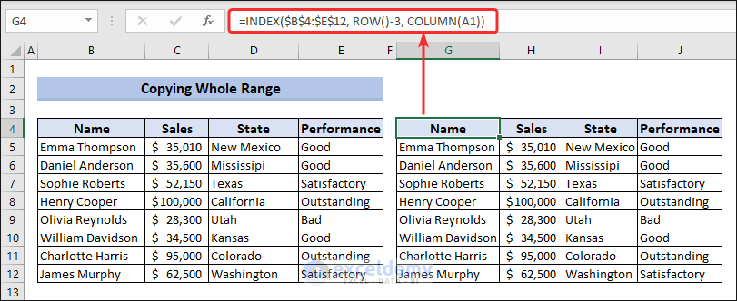 Select all columns and copy whole range with Excel equivalent of QUERY function