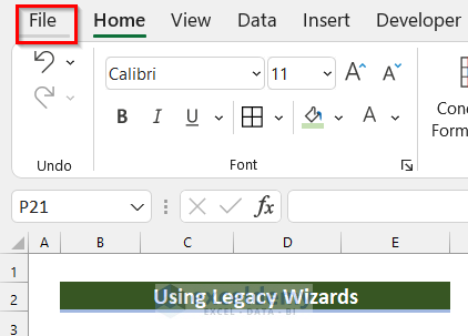 Edit CSV File in Excel Using Legacy Wizards Feature