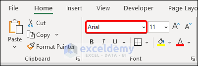 Final Output After Changing Default Font