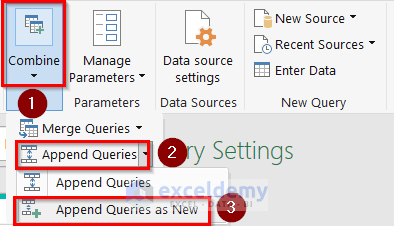Using Append Queries Feature to Create Table from Multiple Sheets in Excel