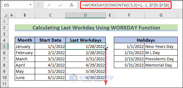 Calculating Last Workday