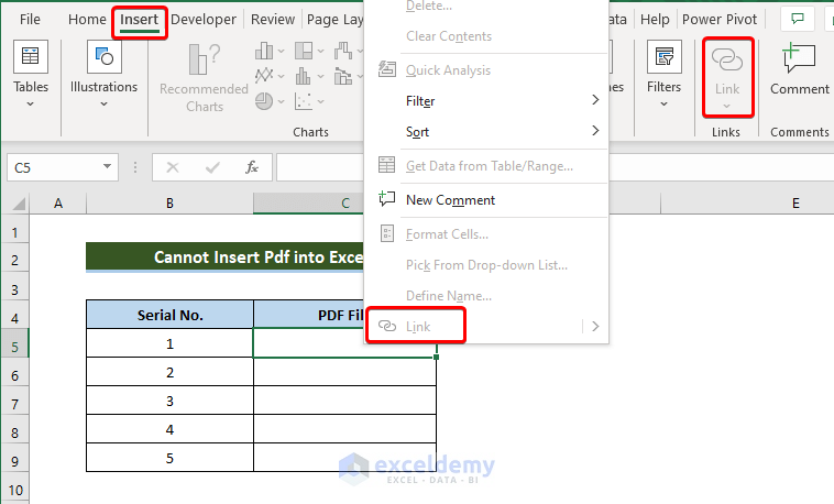 Why People Cannot Insert PDF into Excel and Their Solutions
