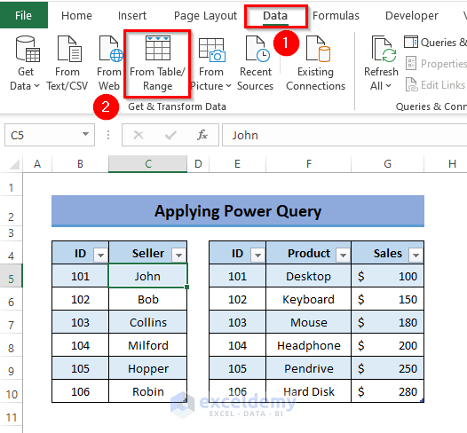 Excel Add Table to Data