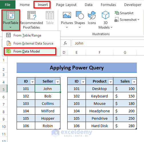 How to Add Table to Data Model in Excel (3 Effective Ways)