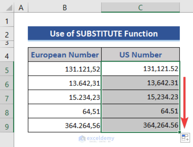 How to Convert European Number Format to US in Excel (4 Ways)