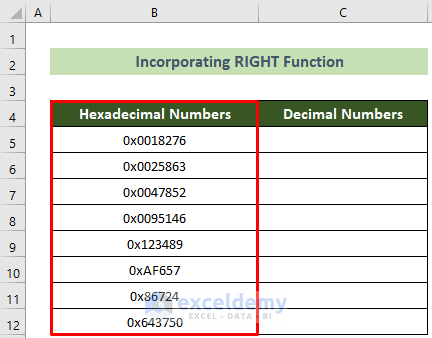 Hexadecimal Numbers with Unwanted Digits