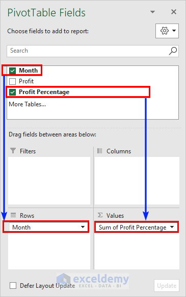 Customize Pivot Table to Convert Number to Percentage in Excel