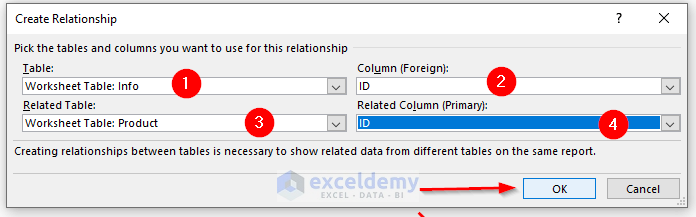 Excel Data Model Relationships