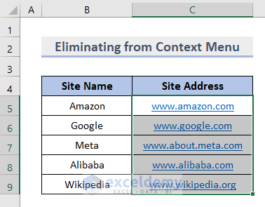 Eliminate Hyperlink Permanently from Context Menu