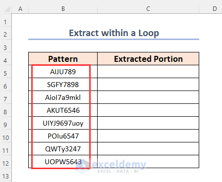Excel REGEX Match within a loop