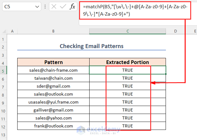 User Defined Function for Excel REGEX Pattern Match