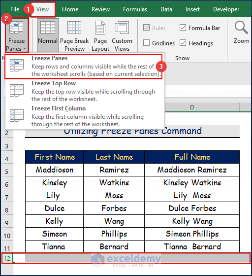 Utilizing Freeze Panes  if Excel Scroll Bar moves but Sheet Does Not
