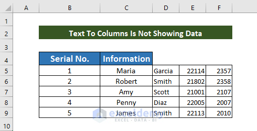 repeat the process to reveal the additional columns until you have your data