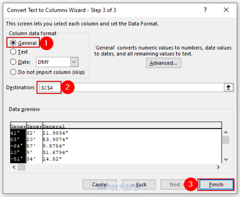 How to Create Latitude Longitude Converter in Excel (2 Examples)