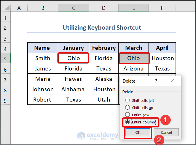 Utilizing Keyboard Shortcut