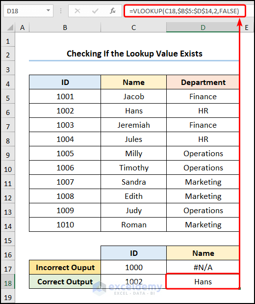 fixing vlookup na error by checking for lookup value 