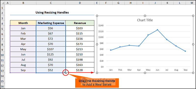 adding data points to an existing graph in excel