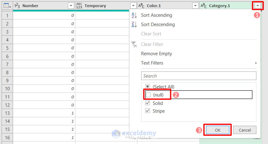 Use power query to apply all combinations of 3columns in Excel