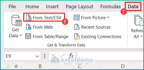 Use Text Import Wizard for Changing Encoding