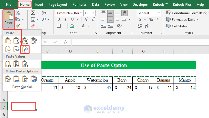 how-to-copy-horizontal-and-paste-vertical-in-excel