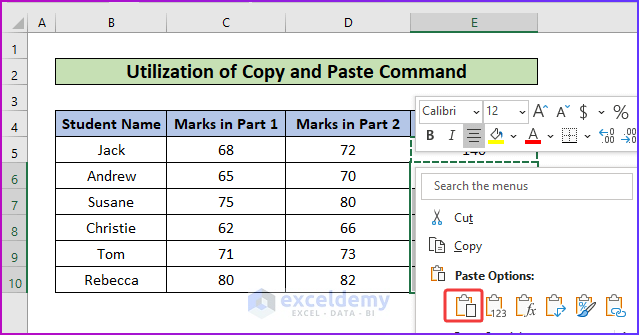 Utilizing Paste Command as An Easy Way to Copy SUM Formula in Excel