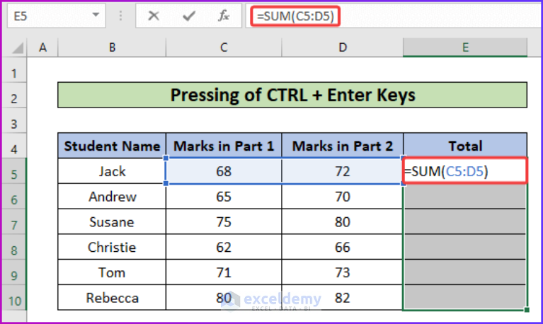 How to Copy SUM Formula in Excel (6 Easy Methods) - ExcelDemy