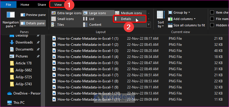 Using Windows File Explorer for Creating Metadata
