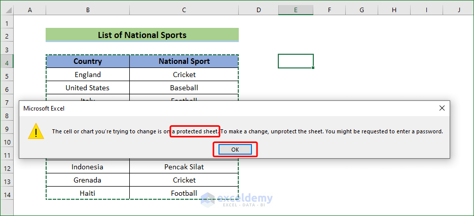That actually means to enable copy and paste in Excel we first have to unprotect the sheet