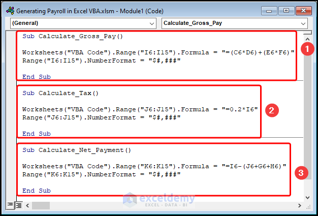 Code explanation for payroll in excel vba