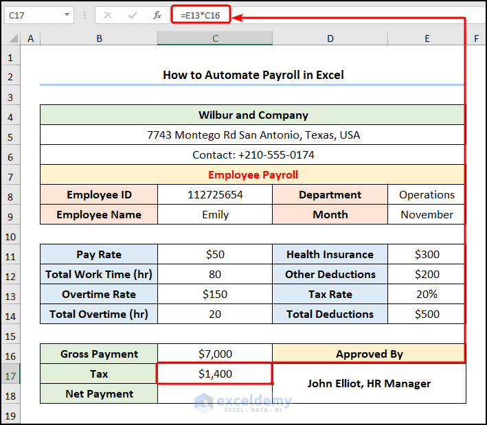 Computing Tax in payroll in excel