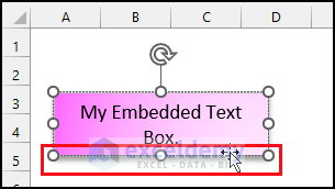 Delete an Embedded Text Box in Excel