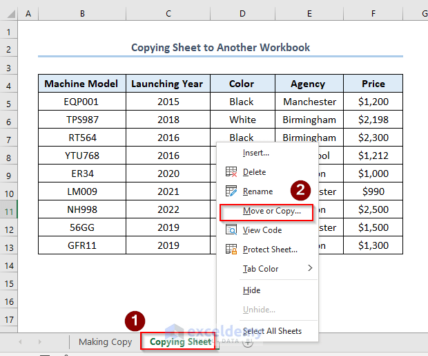 How to Copy Sheet to Another Workbook
