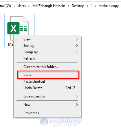 how to make a copy of an excel file