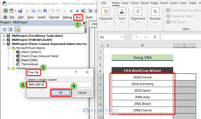 How to Convert Comma Separated String to List in Excel