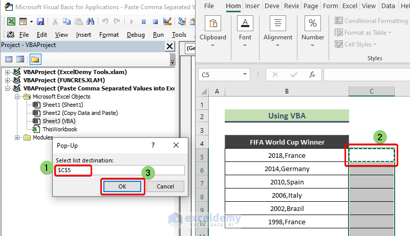 How to Convert Comma Separated String to List in Excel