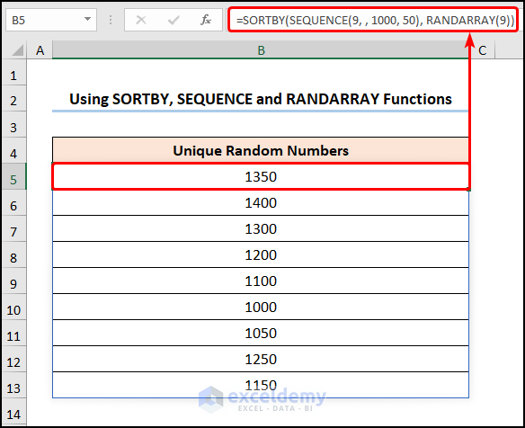 How to Make Unique Random Number Generator in Excel