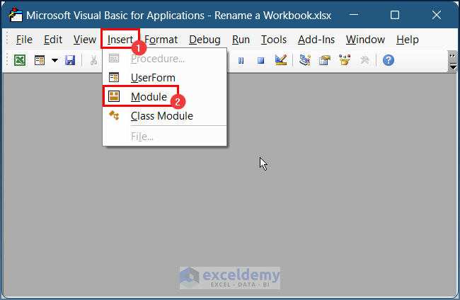 Rename Excel File with VBA in Excel