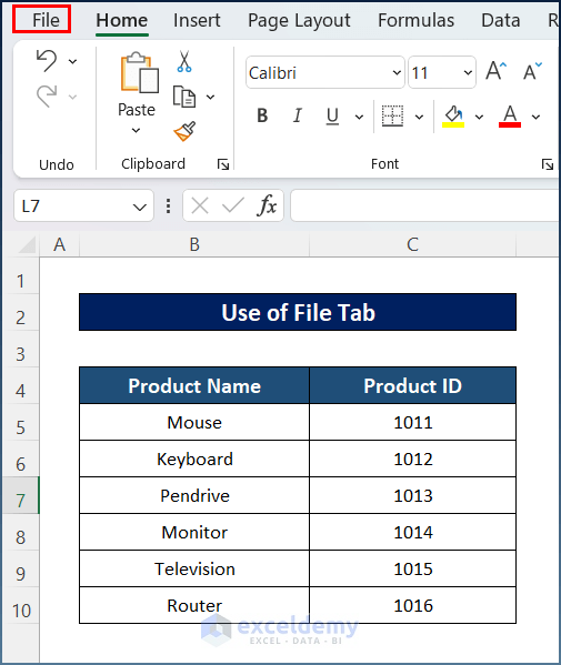 Rename a Workbook Through Excel File Tab